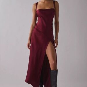 NWT For Love & Lemons Carla Jacquard Open-Back Midi Dress